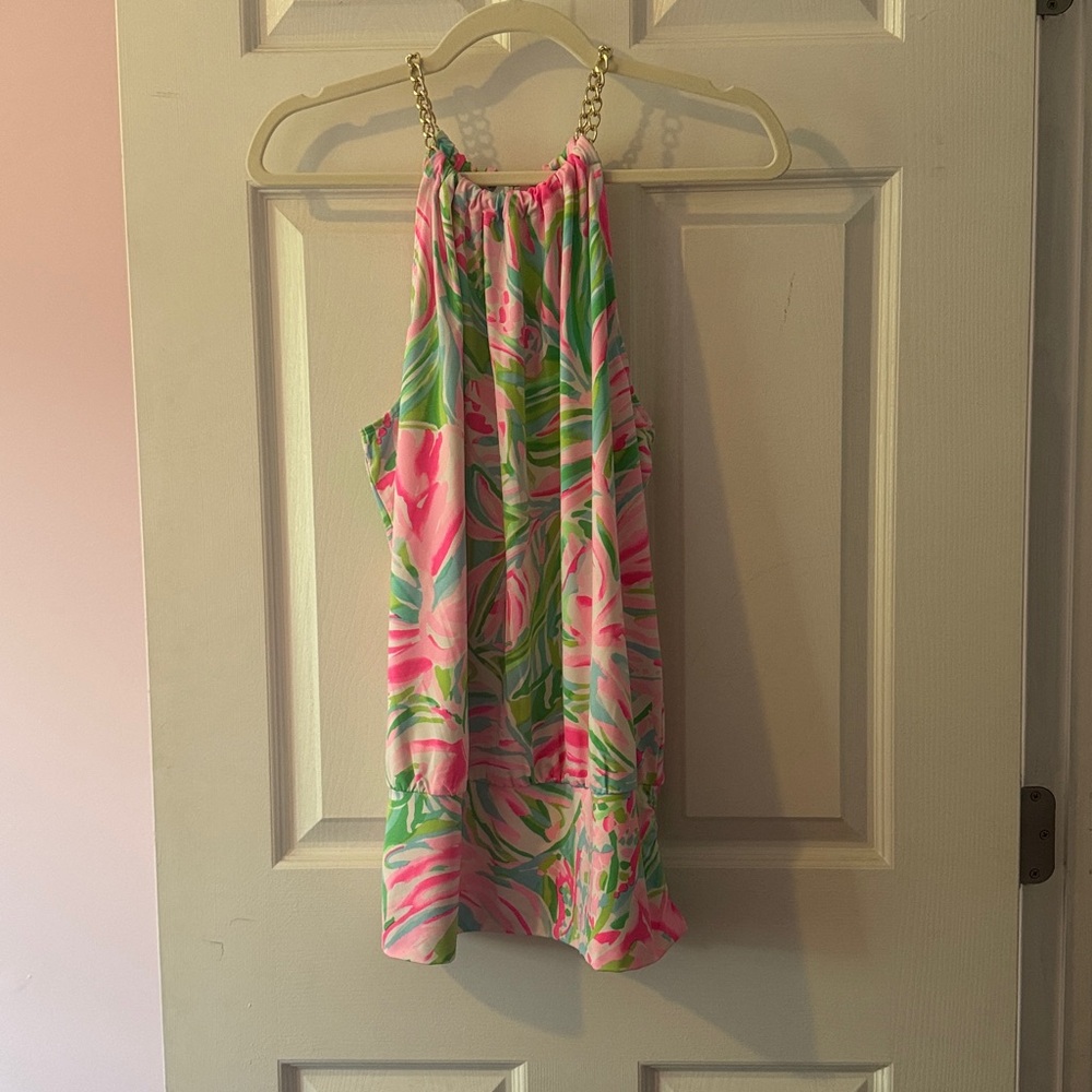 NWOT Lilly Pulitzer Bowen halter top in large. Barely worn!